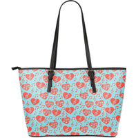 Thumbnail for Music Hearts Large Leather Tote Bag - JaZazzy 