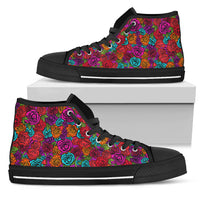 Thumbnail for Multi Colored Roses Women's High Top - JaZazzy 