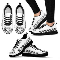 Thumbnail for Music Lovers Womens Sneakers Black - JaZazzy 