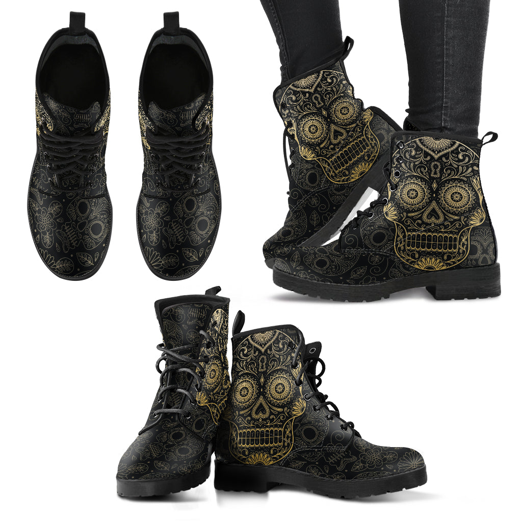 SugarSkull 1 Handcrafted Boots - JaZazzy 