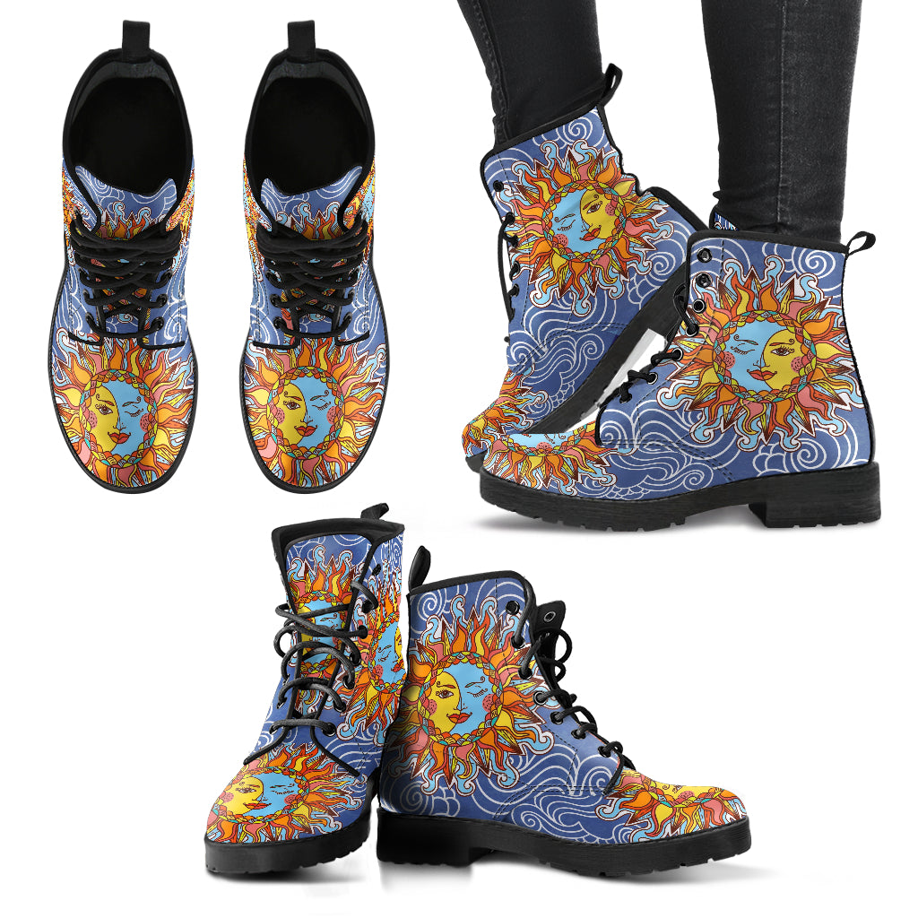 Sun Moon Handcrafted Boots - JaZazzy 