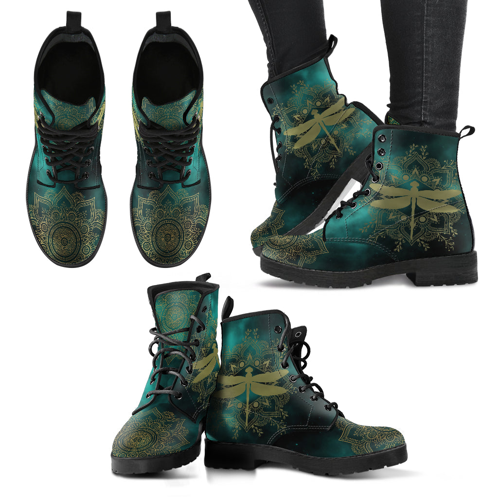 Dragonfly Of Peace Handcrafted Boots V2 - JaZazzy 