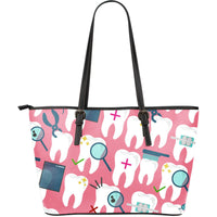 Thumbnail for Dental Hygienist Large Leather Tote Bag - JaZazzy 