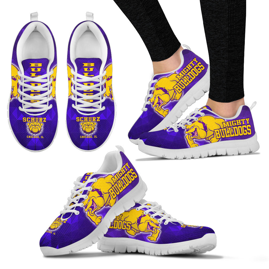 Schurz H.S. -Purple -Bulldogs-Chgo, IL _Womens Sneaker - JaZazzy 