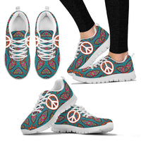 Thumbnail for Colorful Peace Fractal Sneakers. - JaZazzy 