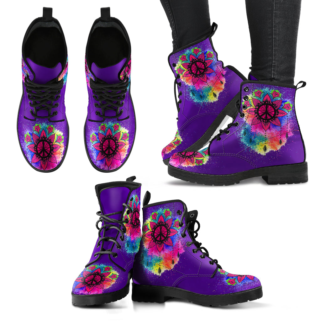 Henna Peace V3 Handcrafted Boots - JaZazzy 