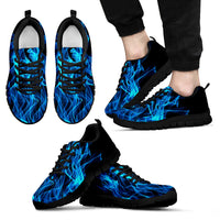 Thumbnail for Blue Flames Men's Sneaker - JaZazzy 