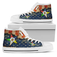 Thumbnail for OES  Classic Womens High Top Ripped Flag Shoe - JaZazzy 