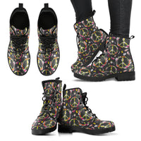 Thumbnail for Flower Power Peace Handcrafted Boots - JaZazzy 