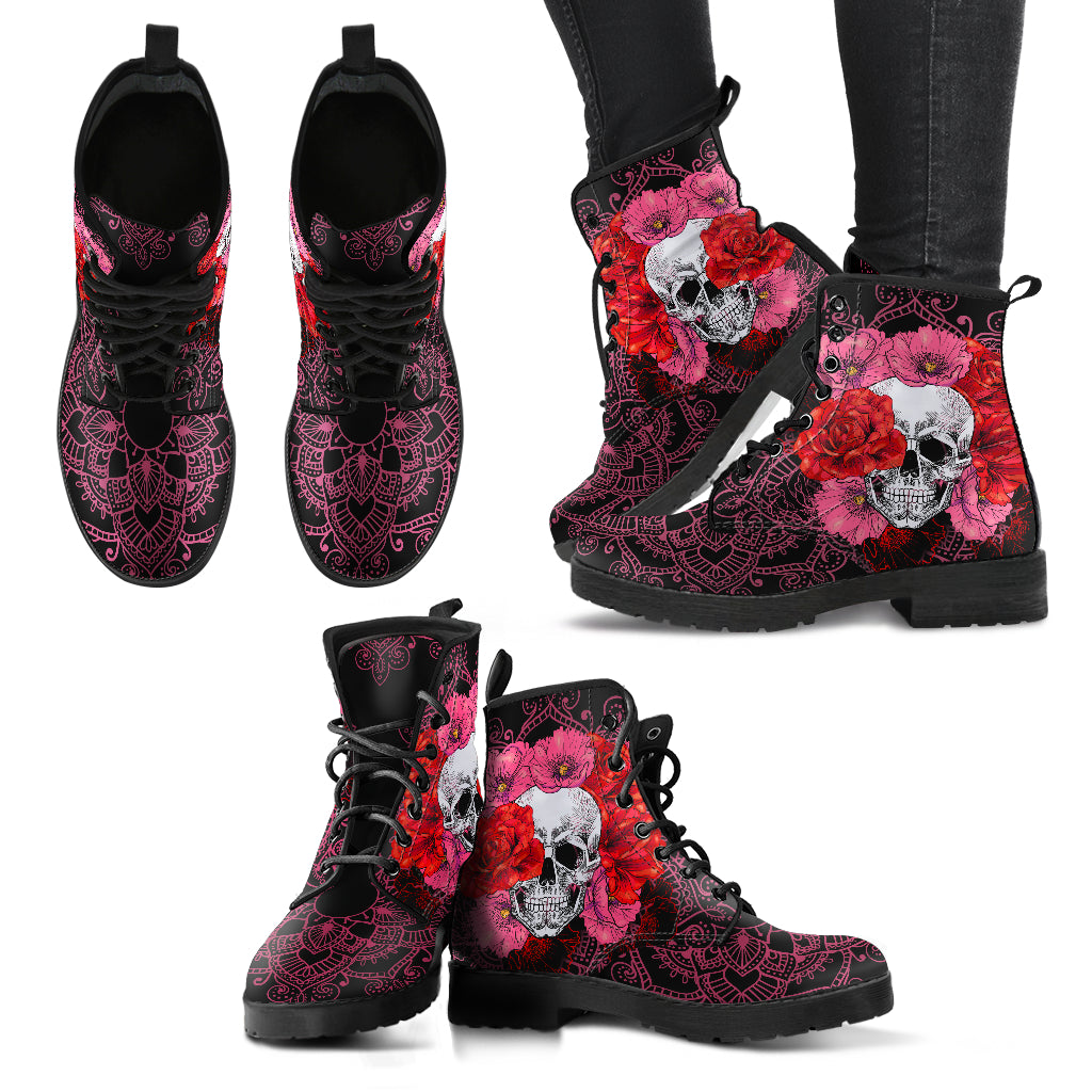 Skull & Roses Handcrafted Boots V2 - JaZazzy 