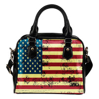 Thumbnail for NP American Flag Leather Shoulder Handbag - JaZazzy 