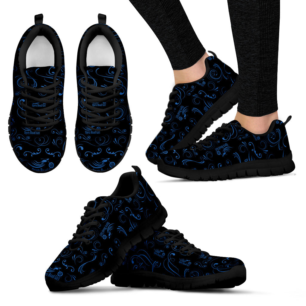 BLUE Scatter Open Road Girl Women's Sneakers - JaZazzy 