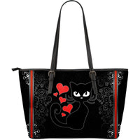 Thumbnail for Kitty Love Large Leather Tote Bag - JaZazzy 