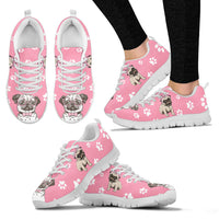 Thumbnail for Pug Dog Women's Sneakers - JaZazzy 