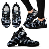 Thumbnail for Women's Sneaker Black - Rocky Shore Design - JaZazzy 