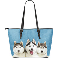 Thumbnail for Huskies Large Leather Tote Bag - JaZazzy 