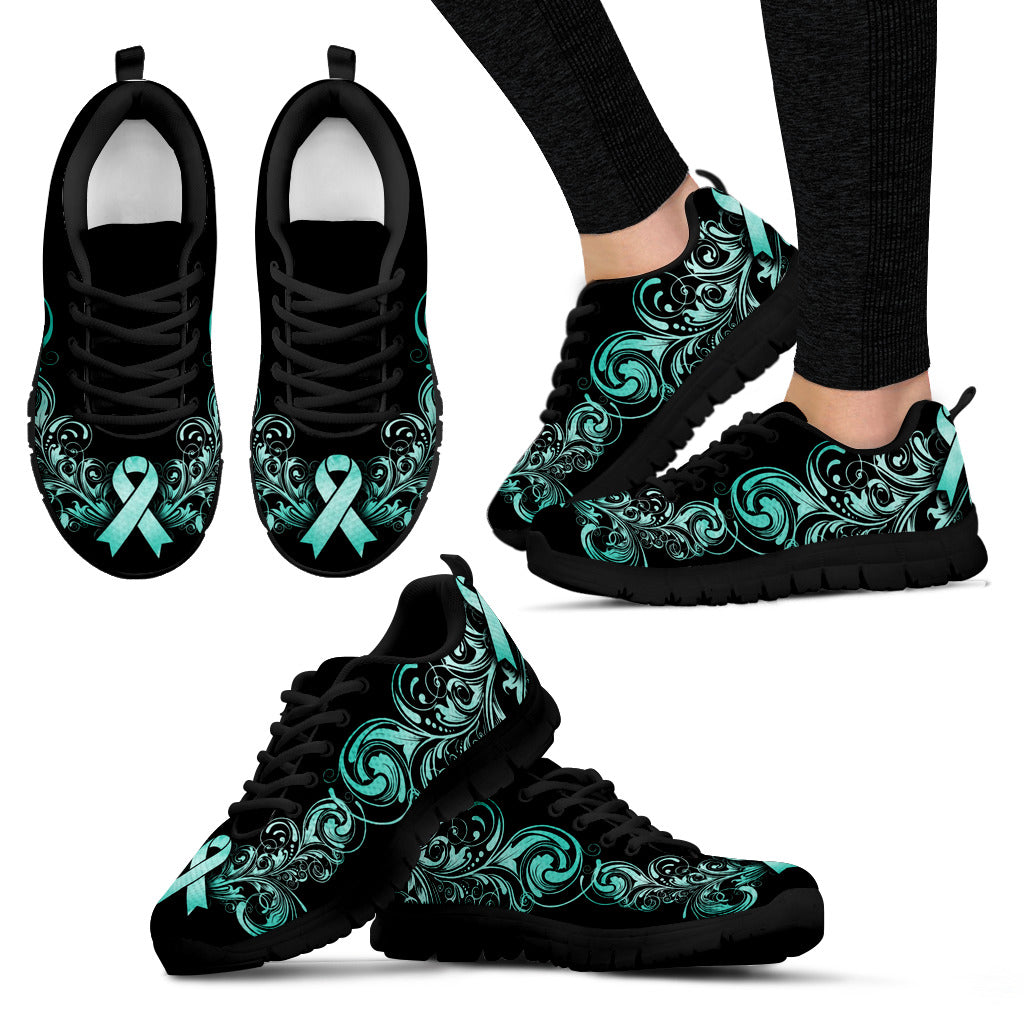 Ovarian Cancer Handcrafted Sneakers - JaZazzy 