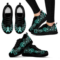 Thumbnail for Ovarian Cancer Handcrafted Sneakers - JaZazzy 