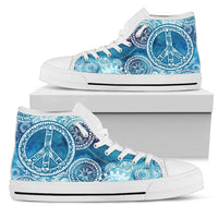 Thumbnail for Womens Blue Peace High Top. - JaZazzy 