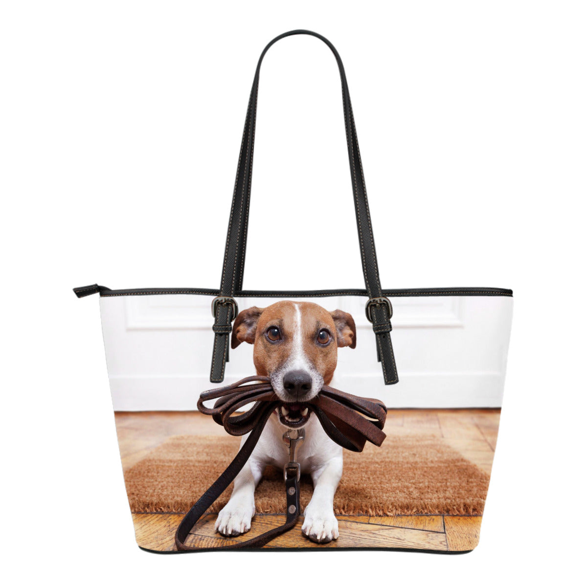 Jack Russell Dog Lovers Small Leather Tote - JaZazzy 