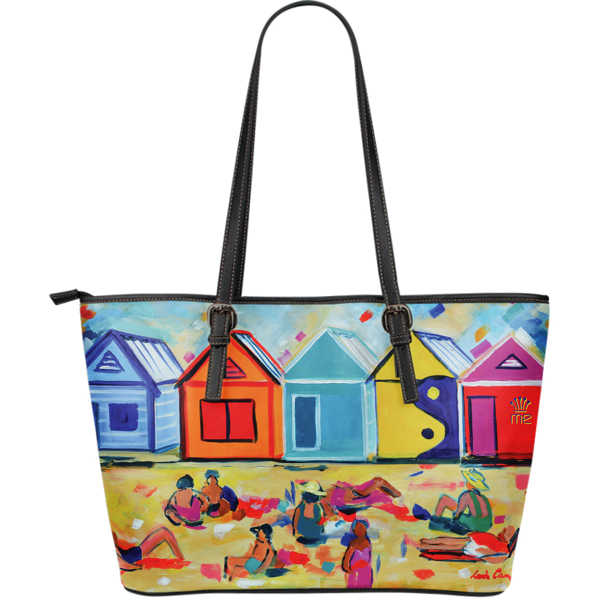 Colored barns Large Tote Bag - JaZazzy 