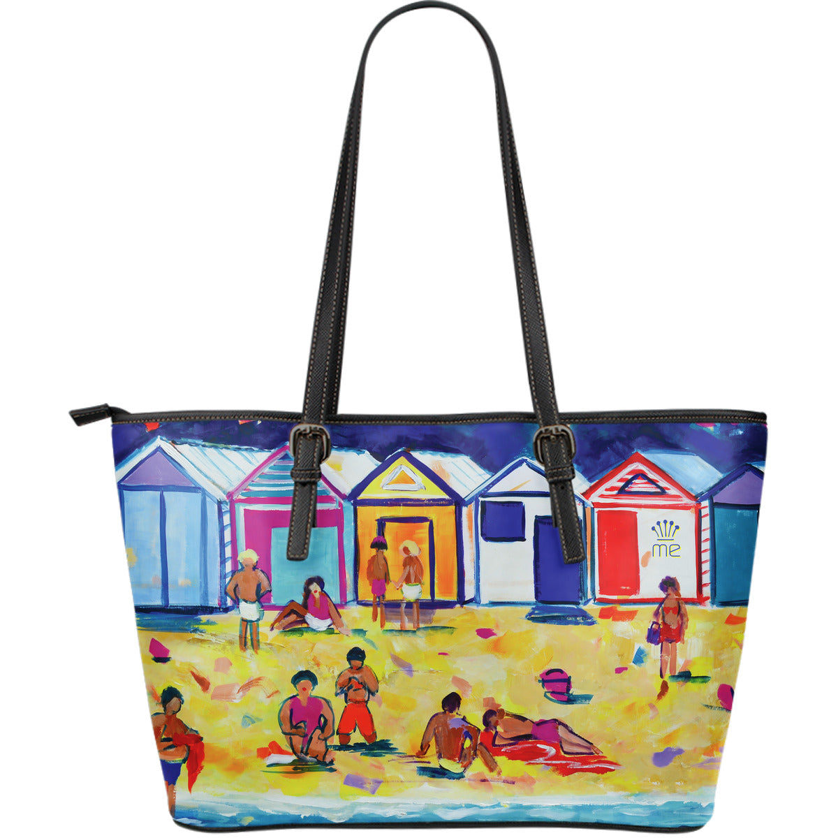 Beach and waves Large Tote Bag - JaZazzy 