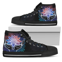 Thumbnail for Womens Spiritual Lotus In Hand High Top - JaZazzy 
