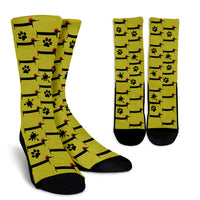 Thumbnail for Yellow creme socks duschund - JaZazzy 
