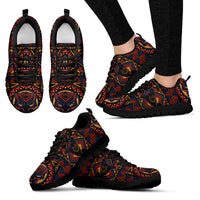 Thumbnail for Black Warrior Hypnotic Patterns Sneakers - JaZazzy 