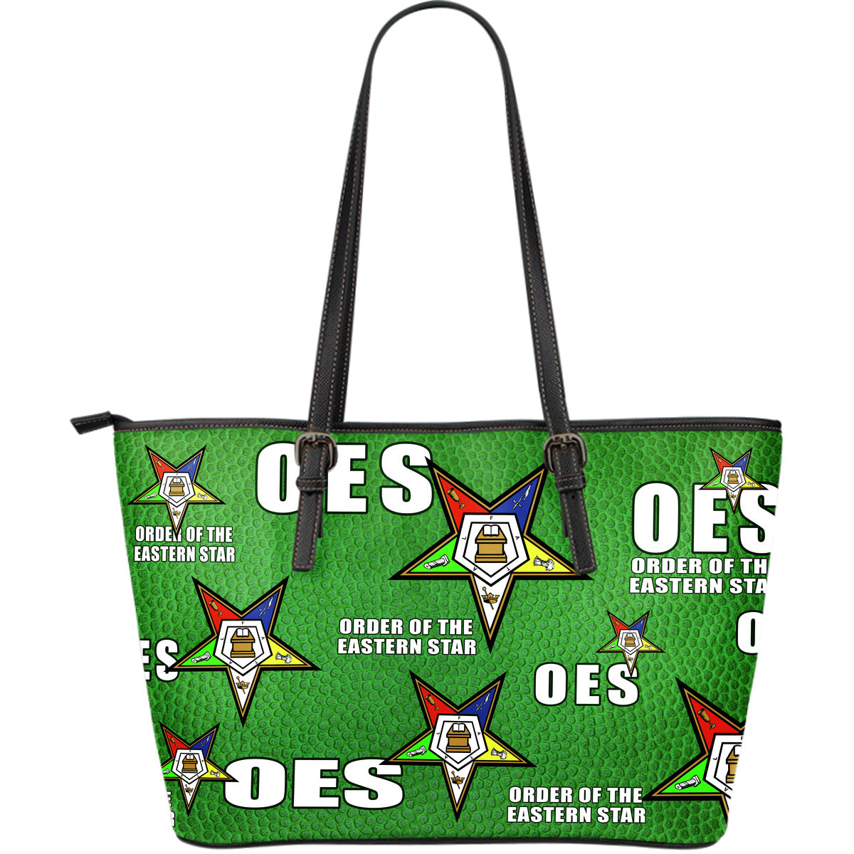 OES Lg Leather Print Tote - Assorted Colors - JaZazzy 