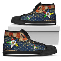 Thumbnail for OES  Classic Womens High Top Ripped Flag Shoe - JaZazzy 