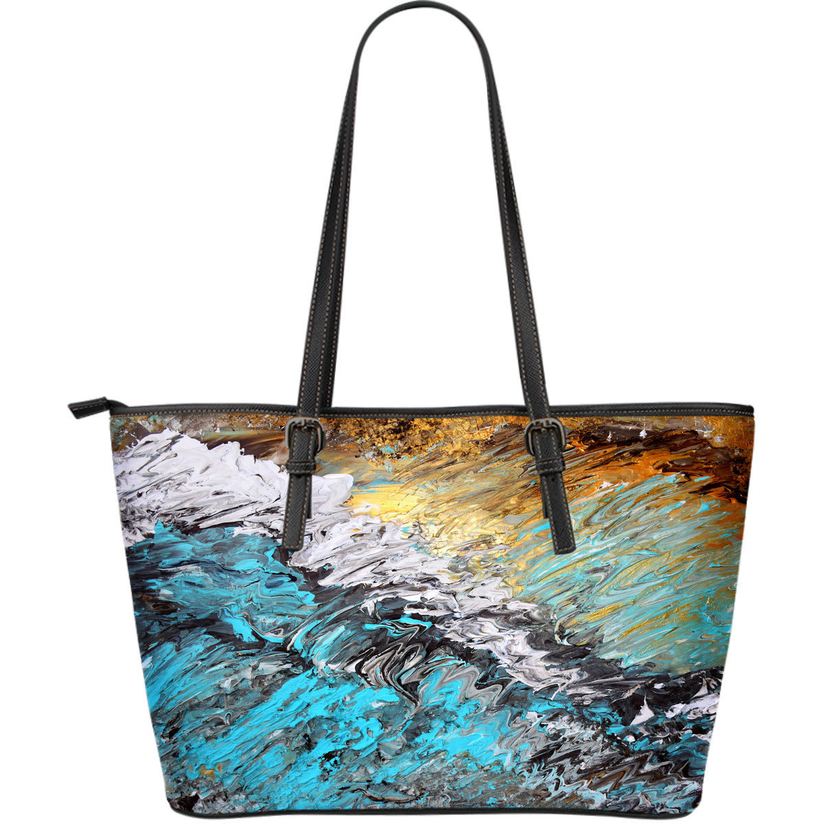 Large Tote - Abstract Sand and Surf Design - JaZazzy 