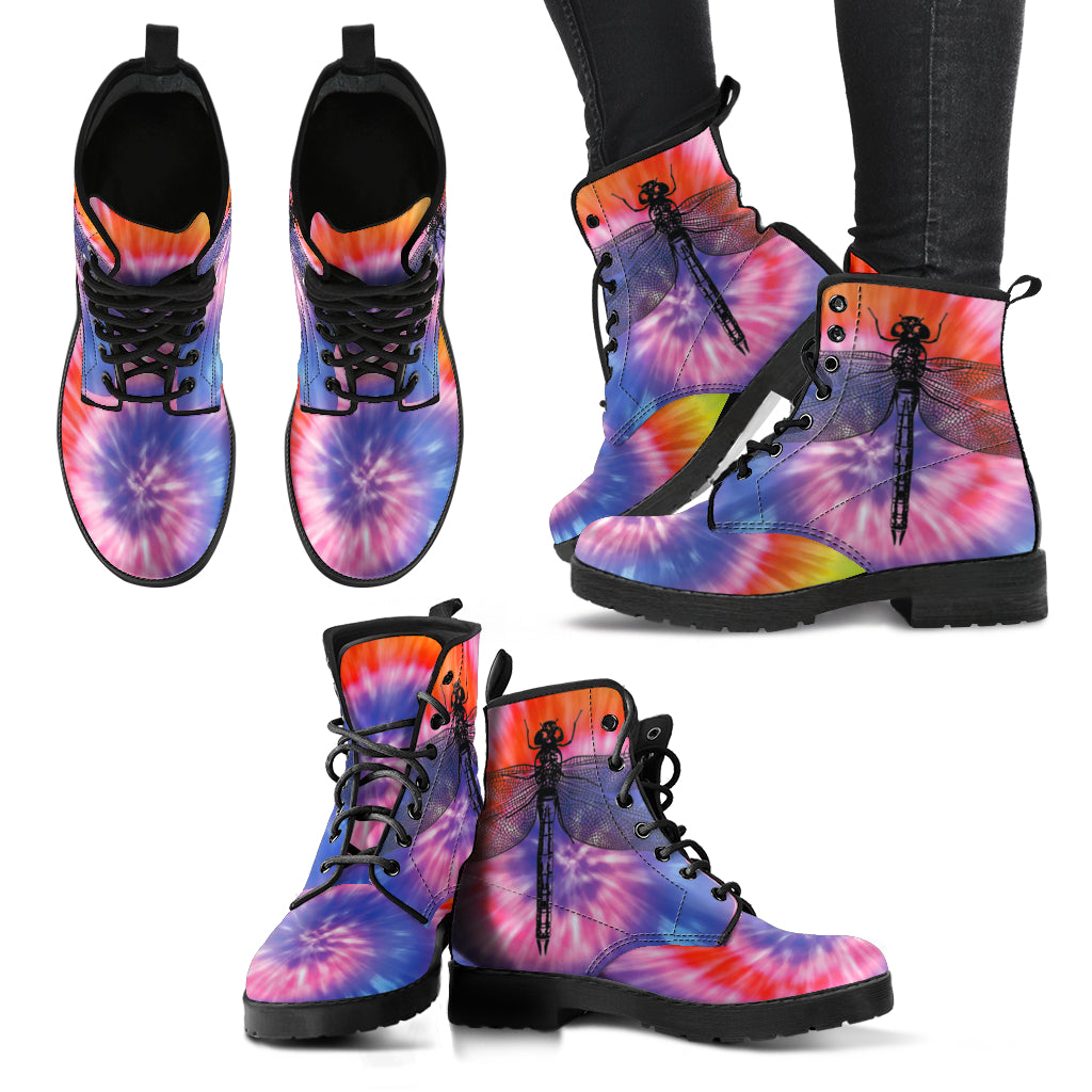 TieDye Dragonfly 1 Handcrafted Boots - JaZazzy 