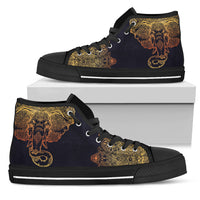Thumbnail for Womens Gold Elephant High Top - JaZazzy 