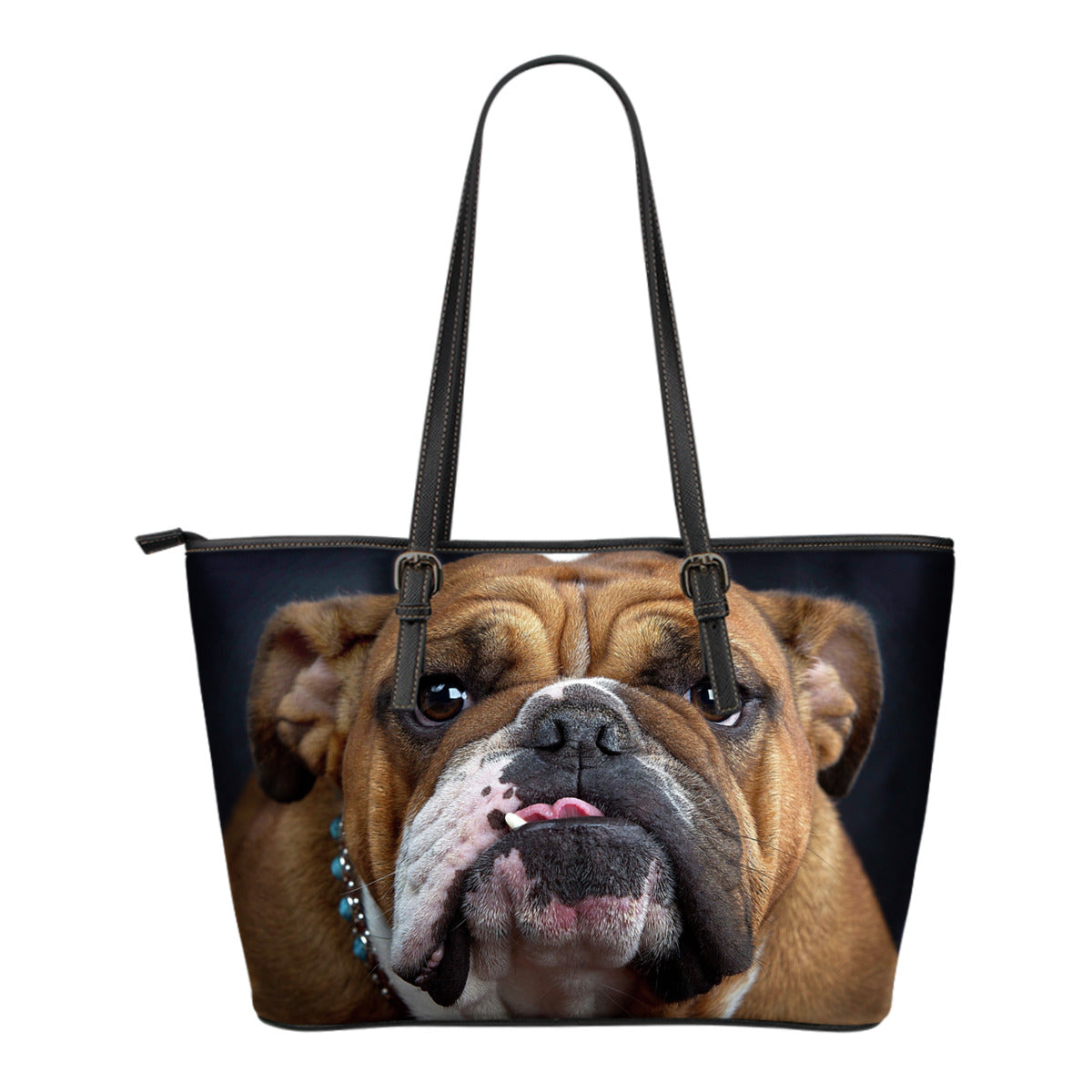 Bulldog Lovers Small Leather Handbag - JaZazzy 