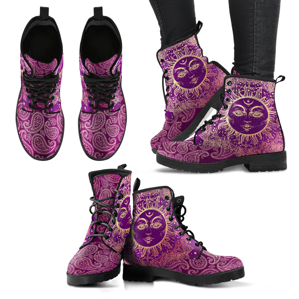Sun & Henna Flowers Handcrafted Boots V3 - JaZazzy 