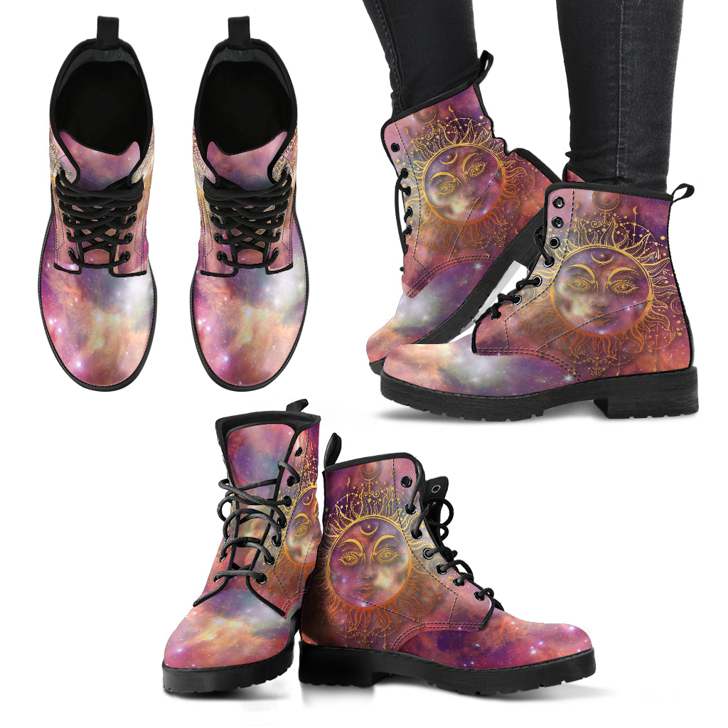 Galaxy Sun Moon 2 Handcrafted Boots - JaZazzy 