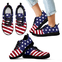 Thumbnail for American Flag - Black sole sneaker - JaZazzy 
