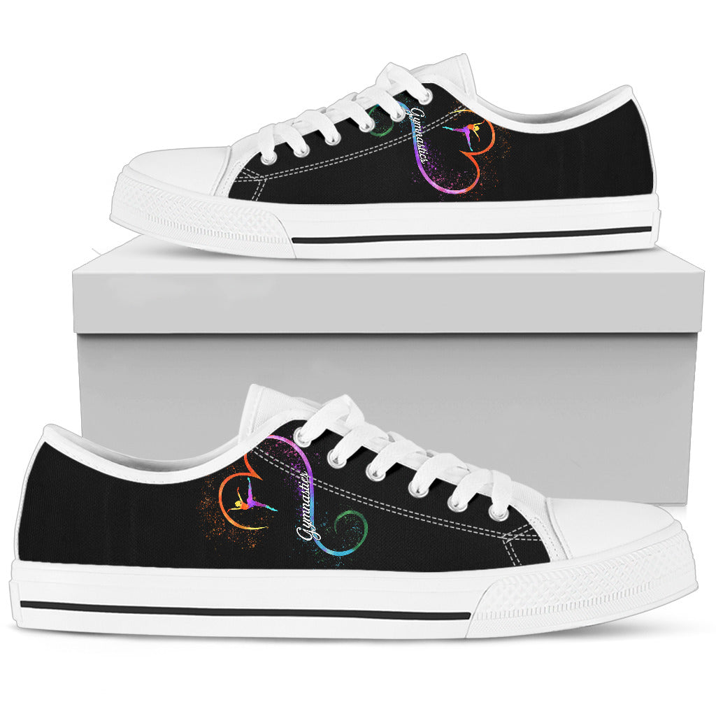 Gymnastics Lovers Low Top Shoes White - JaZazzy 