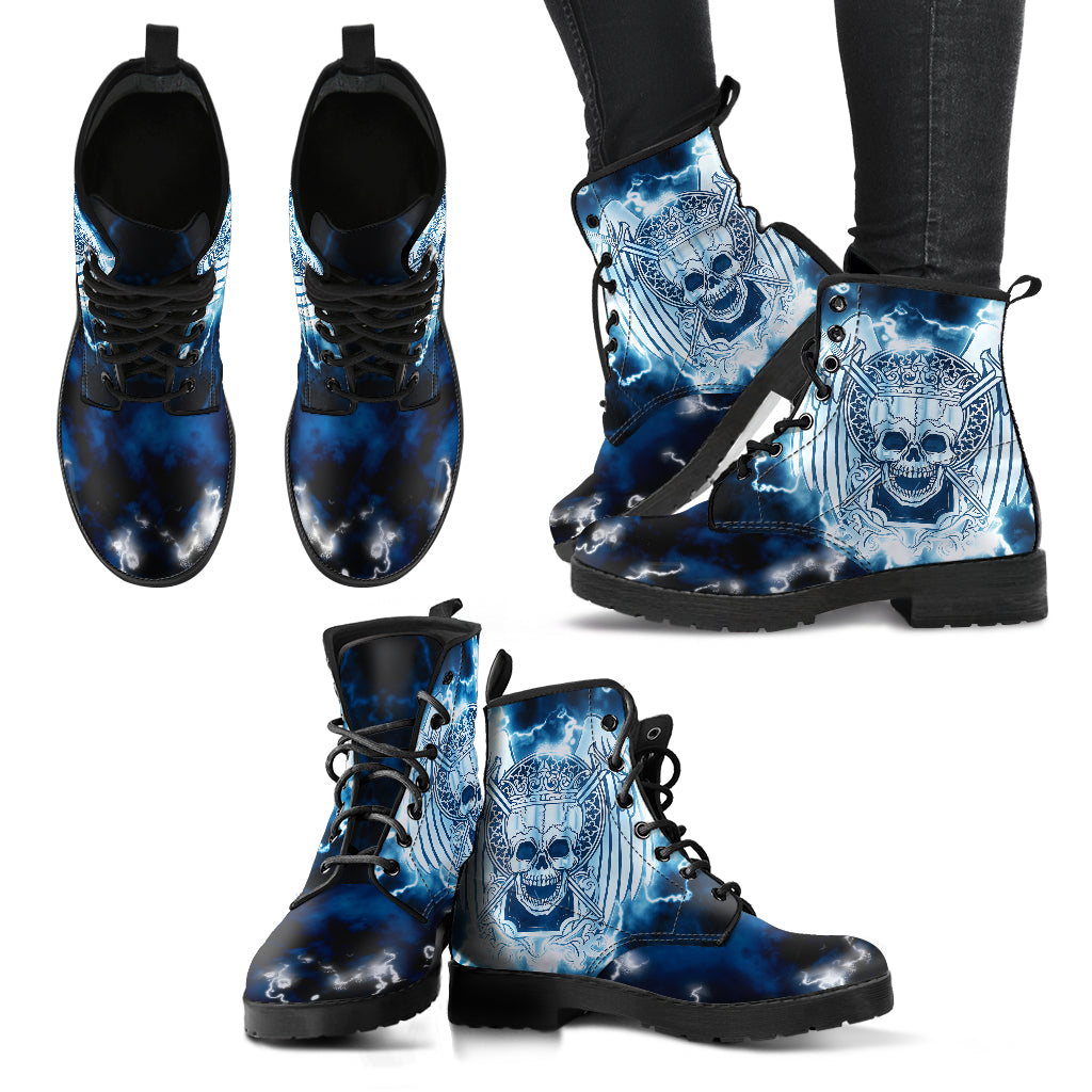Flying Skull Handcrafted Boots - JaZazzy 