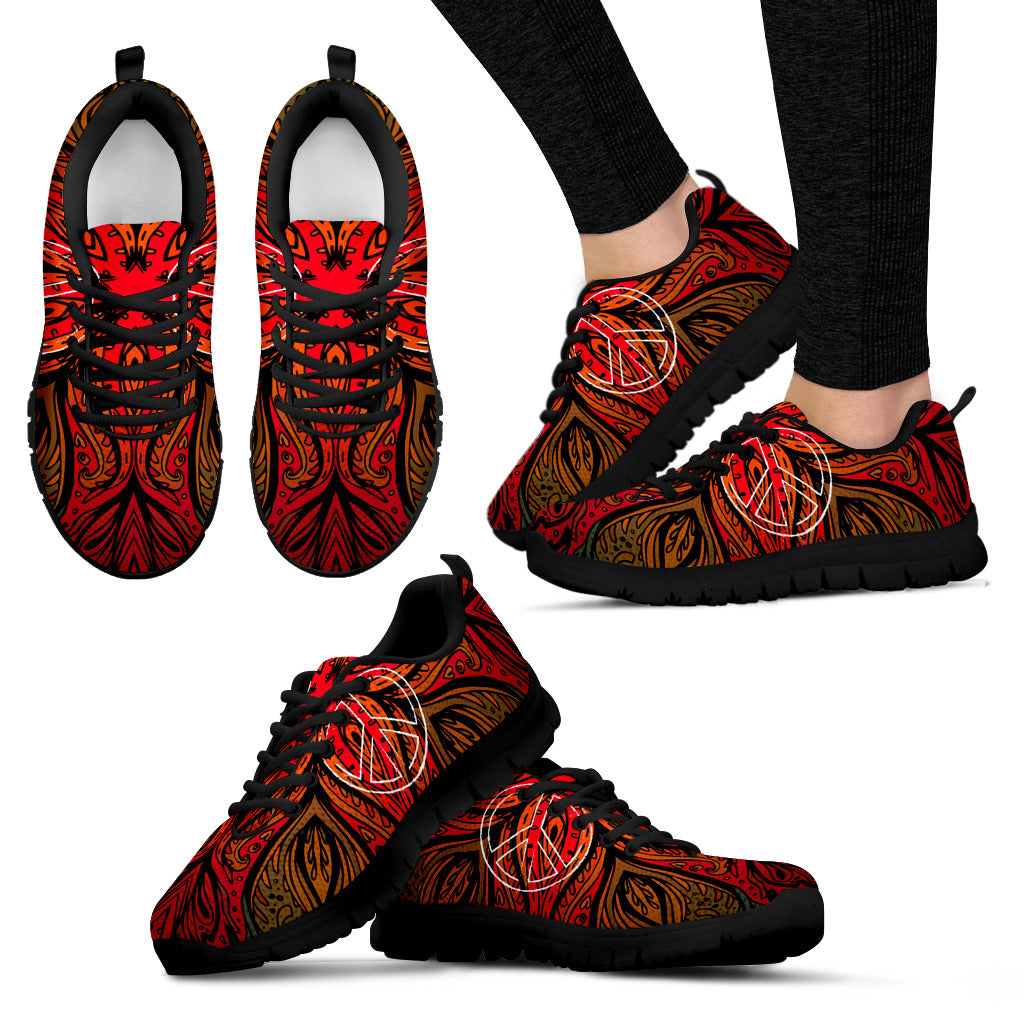 Womens Spiritual Peace and Henna Sneakers - JaZazzy 