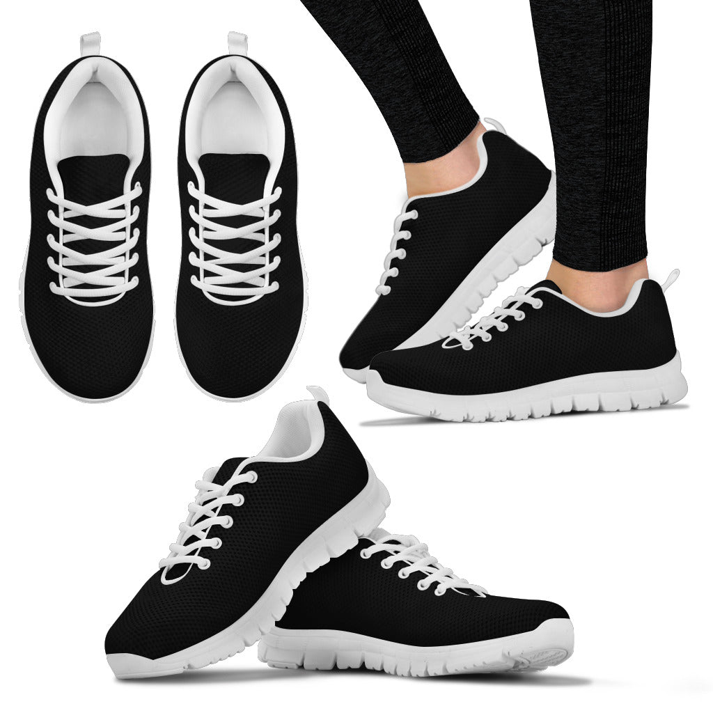 SpiritSneaker_S_Black-Black and White Sole - JaZazzy 