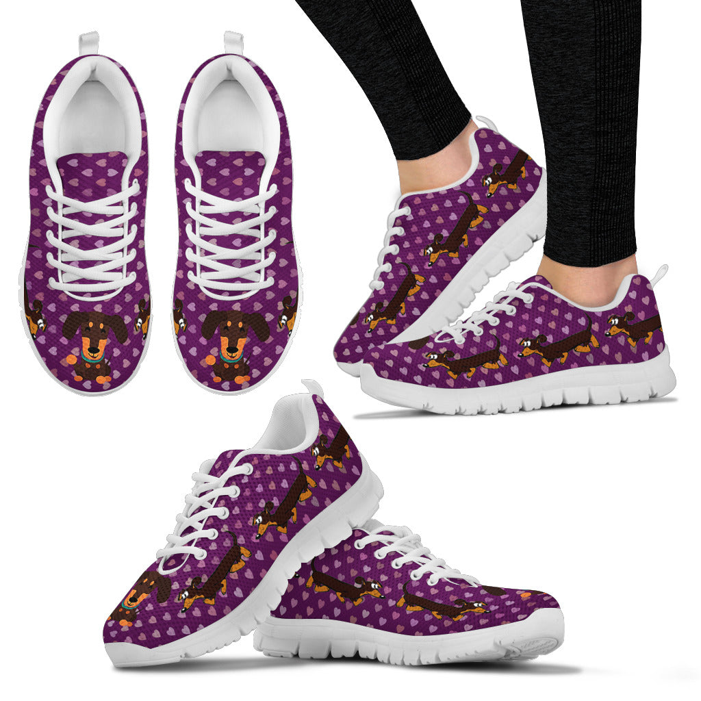 Purple sneakers, white soles, duchhunds - JaZazzy 