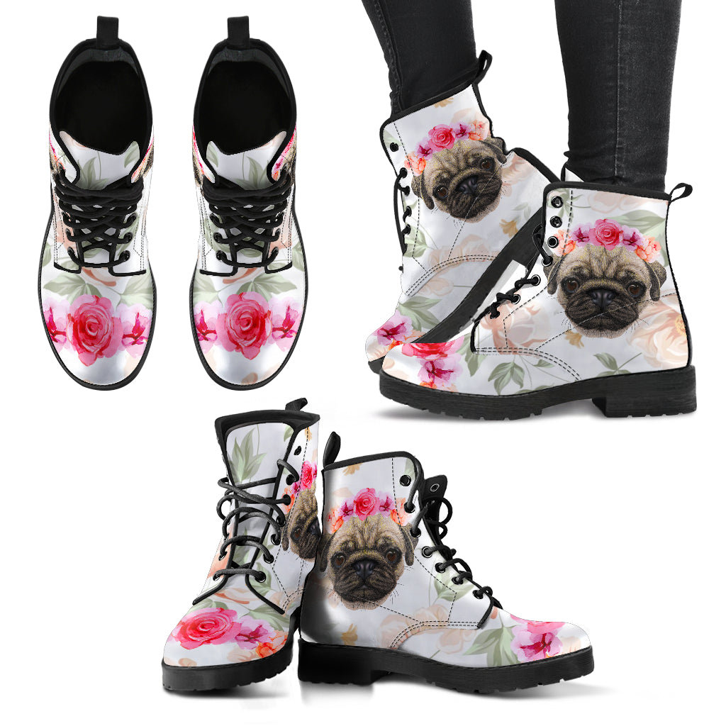 Pug Handcrafted Boots - JaZazzy 