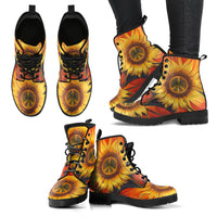 Thumbnail for Sunflower Peace Handcrafted Boots - JaZazzy 