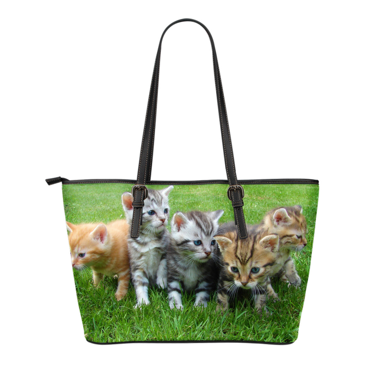 Cat Tote Bag - Small Leather Tote - JaZazzy 