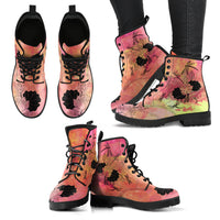 Thumbnail for Dragonfly With Lotus Flower Handcrafted Boots S3 - JaZazzy 