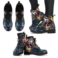 Thumbnail for Butterflies & Skull Handcrafted Boots - JaZazzy 