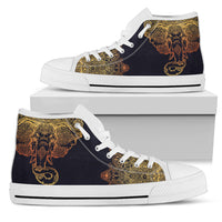 Thumbnail for Womens Gold Elephant High Top. - JaZazzy 