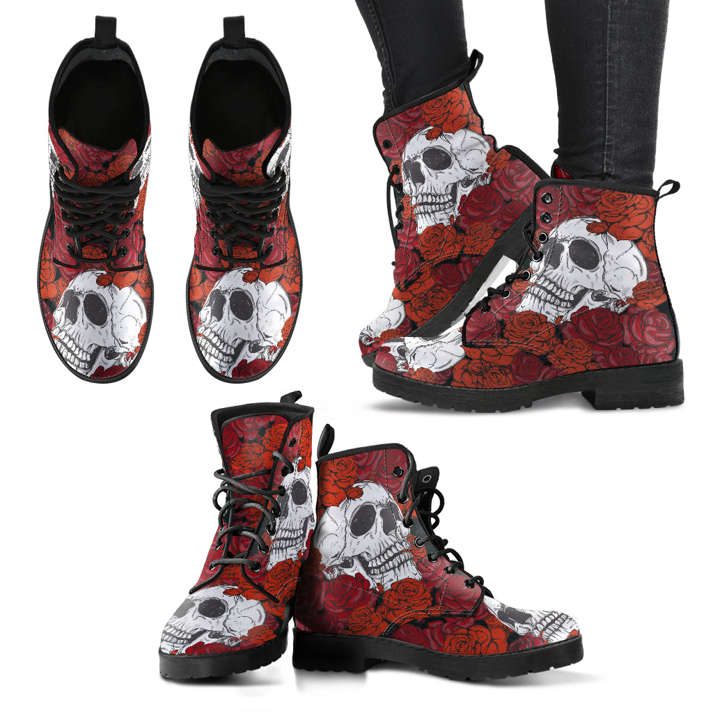 Skull & Roses Handcrafted Boots V2 - JaZazzy 